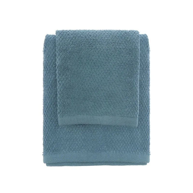 Set asciugamani viso e ospite in cotone BathCore serie Prisma - Blu