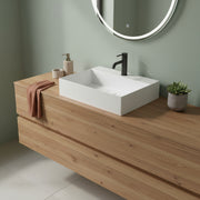 Lavabo appoggio/sospeso Azzurra serie Elegance Squared 50x45 cm - Bianco lucido