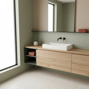 Lavabo da appoggio squadrato Ceramica Azzurra Elegance 75x45 cm