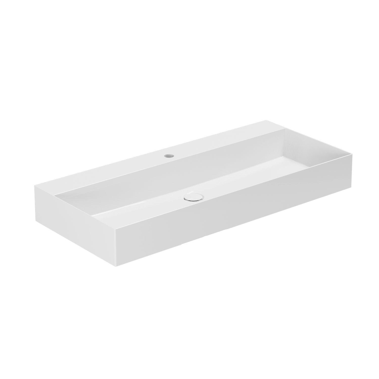 Lavabo da appoggio/sospeso squadrato Ceramica Azzurra Elegance 102x45 cm