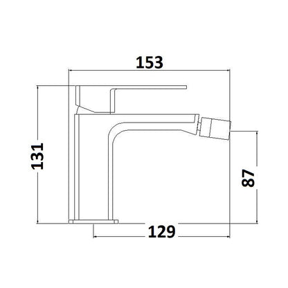 Composizione di miscelatori per lavabo, bidet e doccia 2 vie serie Fire in ottone cromato by CeramicStore | Lo specialista del tuo bagno
