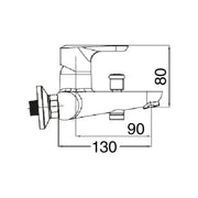 Composizione di miscelatori per lavabo incasso, bidet e vasca Fire in ottone cromato by CeramicStore | Lo specialista del tuo bagno