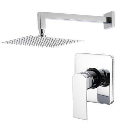 Kit doccia con incasso a una via con soffione quadro 200 mm in ottone cromato Fire by CeramicStore | Lo specialista del tuo bagno