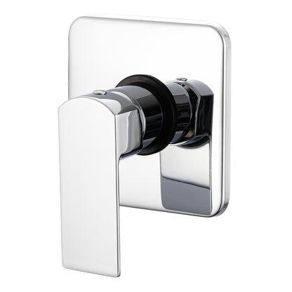 Kit doccia con incasso a una via con soffione quadro 200 mm in ottone cromato Fire by CeramicStore | Lo specialista del tuo bagno
