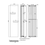 Termoarredo a pannello idraulico modello Abbraccio 1820x452 mm - Bianco Sabbiato by CeramicStore | Lo specialista del tuo bagno