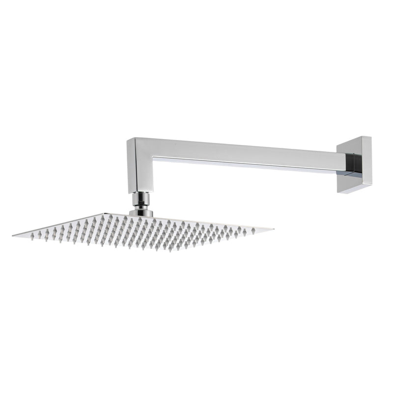 Kit doccia con incasso a una via con soffione quadro 250 mm in ottone cromato Fire by CeramicStore | Lo specialista del tuo bagno