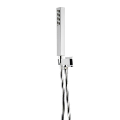 Kit doccia con incasso a 2 vie con soffione quadro 200 mm in ottone cromato Fire by CeramicStore | Lo specialista del tuo bagno