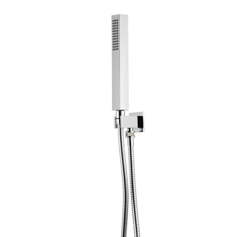 Kit doccia con incasso a 2 vie con soffione quadro 300 mm in ottone cromato Fire by CeramicStore | Lo specialista del tuo bagno