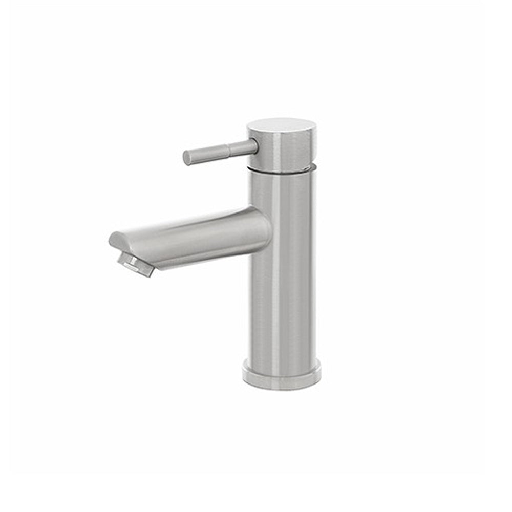 Kit miscelatore lavabo + bidet  RubiFlux serie Paris Modello Gris in acciaio inox, con piletta clic-clac - Spazzolato