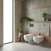 Coppia di sanitari sospesi Ceramica Globo modello Mode 53x34 cm bianco opaco con sedile SoftClose