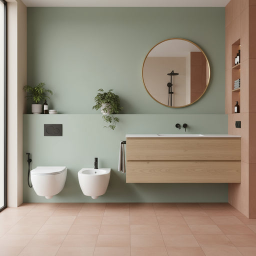 Sanitari Sospesi senza brida Ceramica Globo 4ALL  WC + BIDET + SEDILE