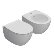 Sanitari sospesi con sedile soft-close 48x37 cm modello 4all Ceramica Globo - Bianco Opaco