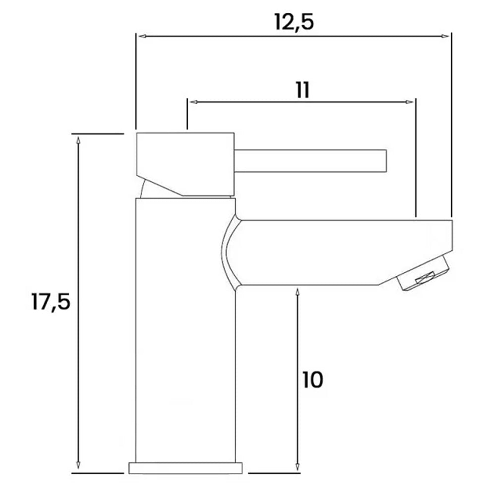 Kit miscelatore lavabo + bidet + doccia a due vie RubiFlux serie Paris Modello Noir con piletta clic-clac - Nero Opaco