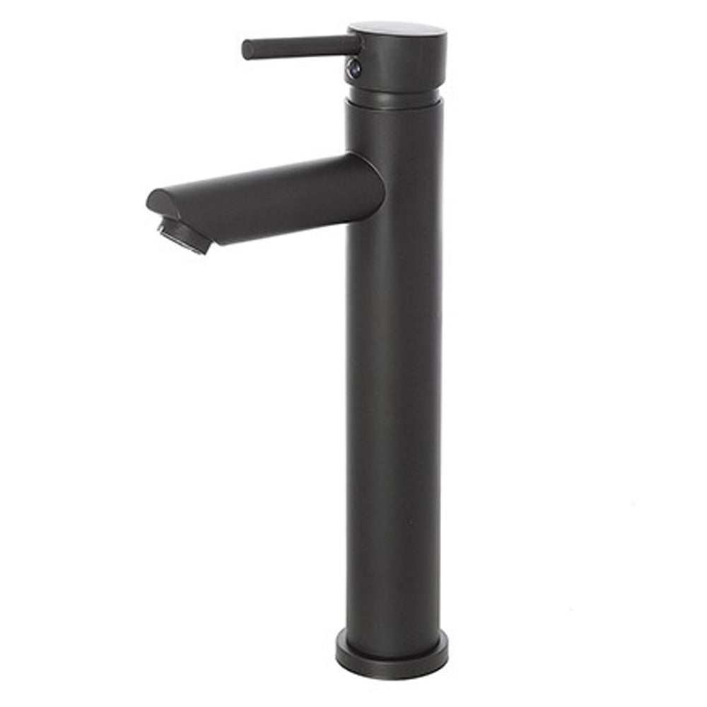 Kit miscelatore lavabo alto + bidet RubiFlux serie Paris Modello Noir con piletta clic-clac - Nero Opaco