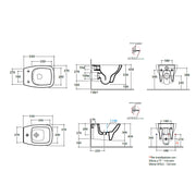 Sanitari sospesi senza brida Globo serie Daily 53x37xH33 cm con copriwater incluso - Bianco Lucido