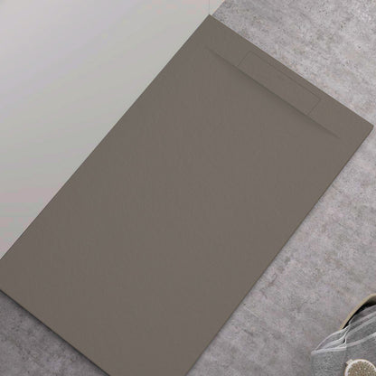Piatto doccia in resina modello Titano 70x90 cm taupe effetto pietra by CeramicStore | Lo specialista del tuo bagno