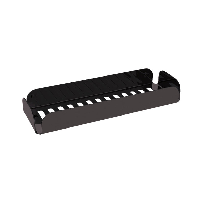 Portaoggetti doccia rettangolare a muro in alluminio verniciato nero Lineabeta collezione Filo by CeramicStore | Lo specialista del tuo bagno