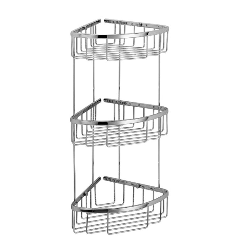 Griglia portaoggetti doccia angolare tripla in ottone cromato Lineabeta collezione Filo by CeramicStore | Lo specialista del tuo bagno