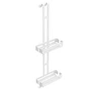 Griglia portaoggetti doccia da appendere con doppio ripiano contenitore Lineabeta collezione Filo in alluminio verniciato bianco by CeramicStore | Lo specialista del tuo bagno