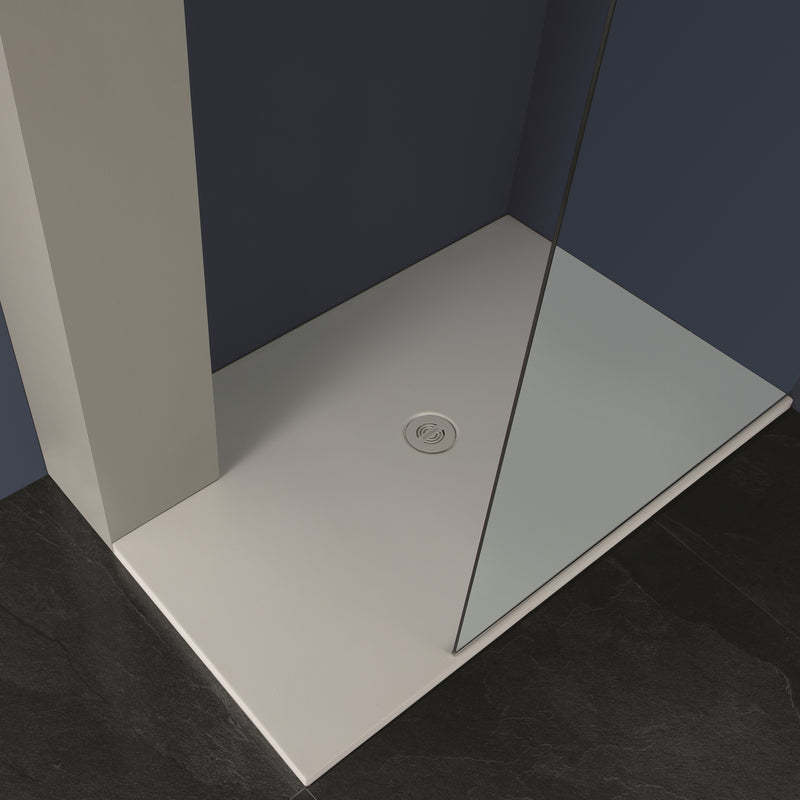 Piatto doccia rettangolare in ceramica SoloDue cm 160x80 Bianco cotone