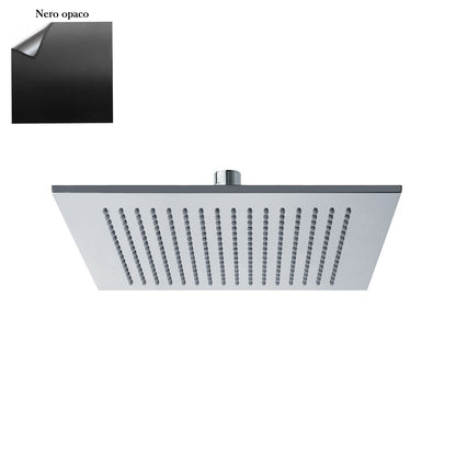 Soffione Parigi 250mm monogetto e ispezionabile nero by CeramicStore | Lo specialista del tuo bagno