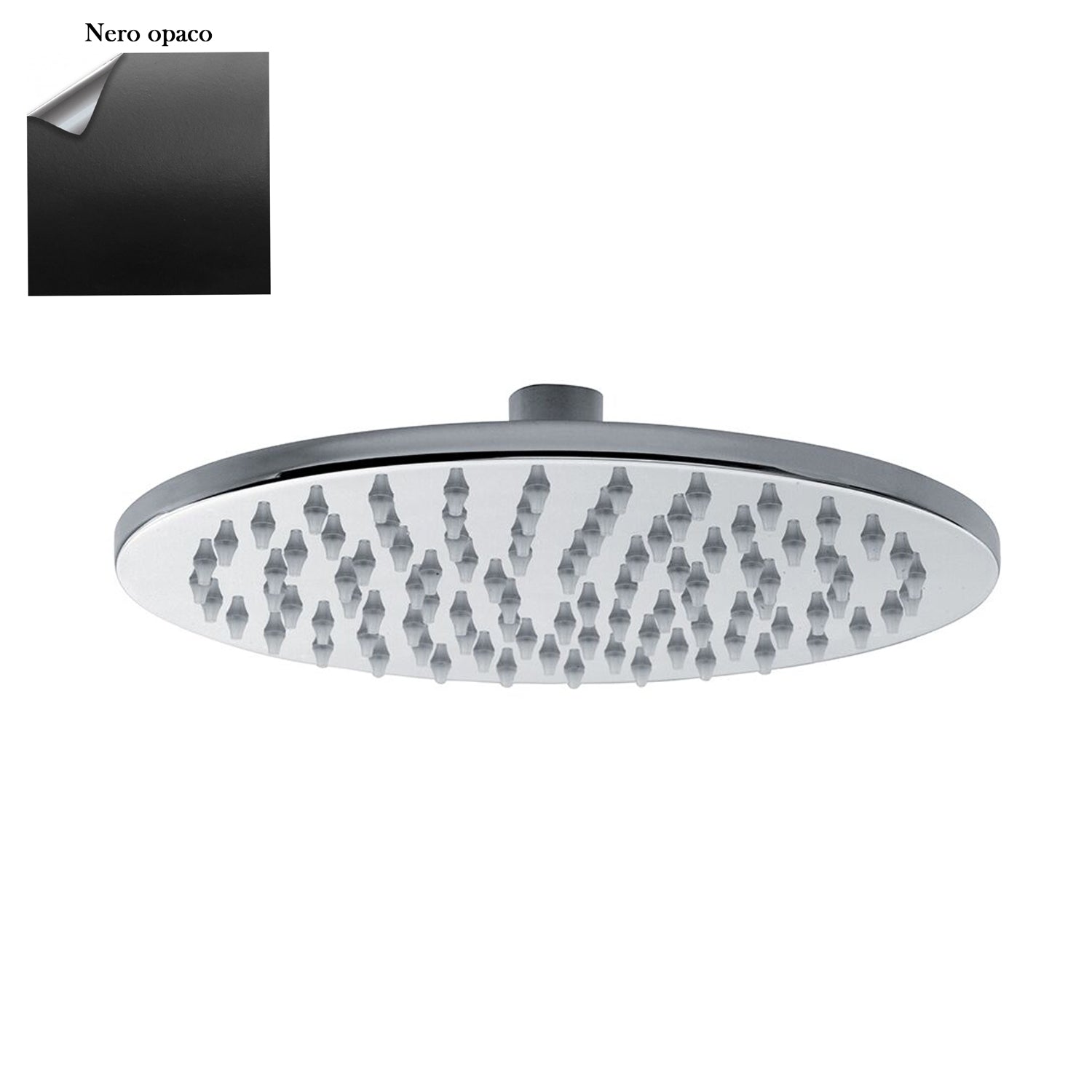 Soffione tondo Linz 250mm monogetto e ispezionabile nero by CeramicStore | Lo specialista del tuo bagno