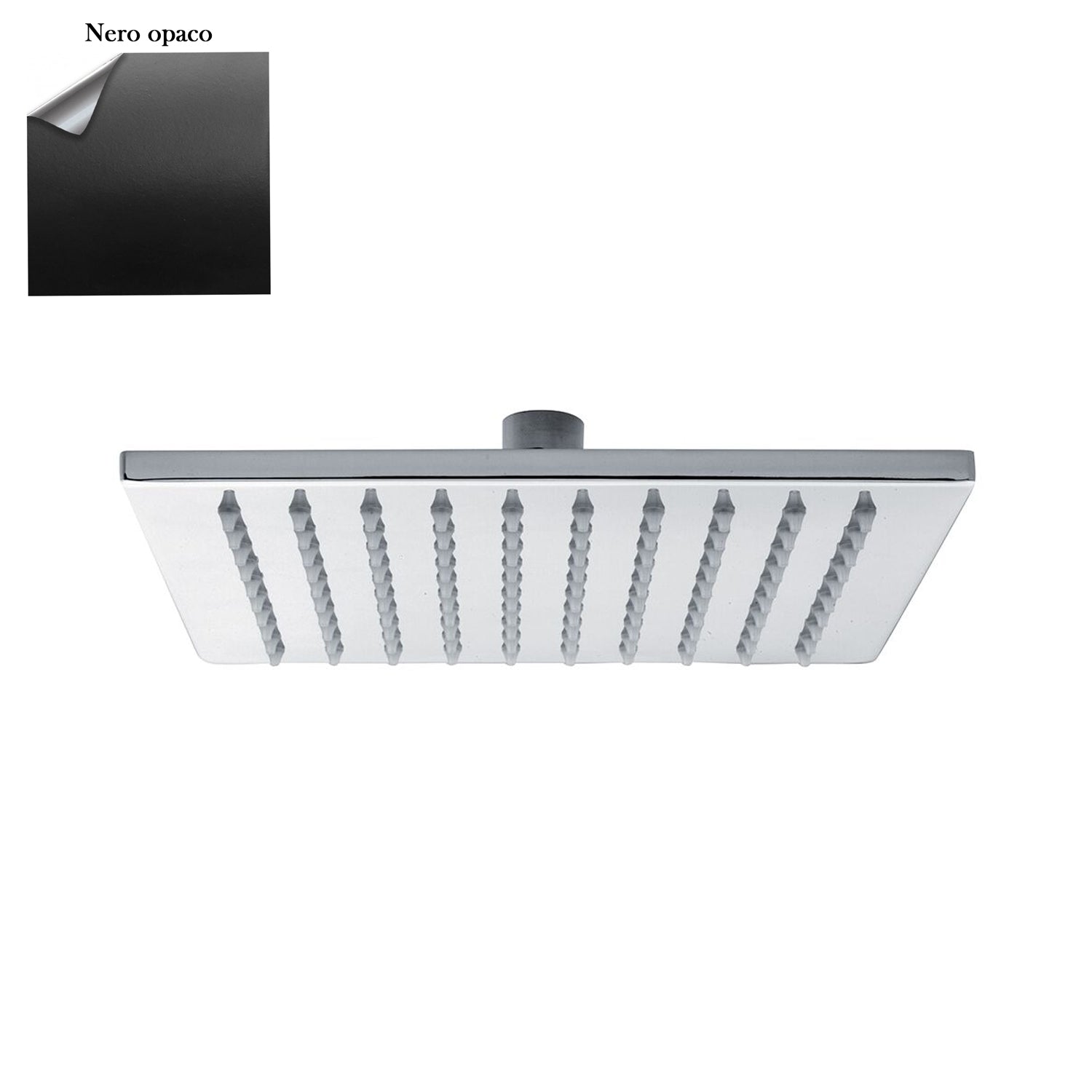 Soffione Calais 200mm monogetto e ispezionabile nero by CeramicStore | Lo specialista del tuo bagno