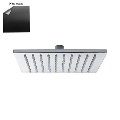 Soffione Calais 200mm monogetto e ispezionabile nero by CeramicStore | Lo specialista del tuo bagno