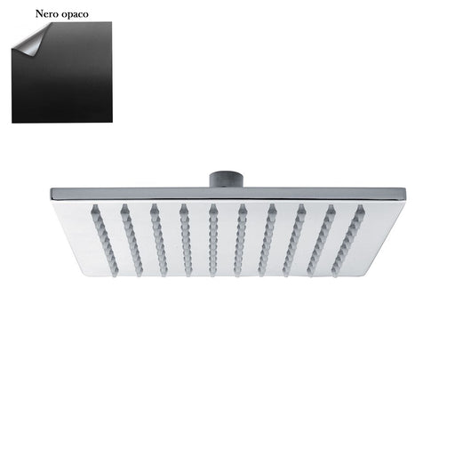 Soffione Calais 200mm monogetto e ispezionabile nero by CeramicStore | Lo specialista del tuo bagno
