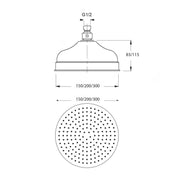 Soffione Lord AC 150mm monogetto e ispezionabile nichel by CeramicStore | Lo specialista del tuo bagno