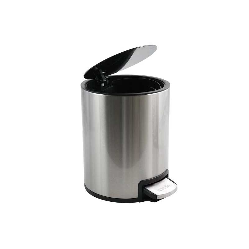 Pattumiera da cucina a pedale  da 3 Litri realizzata in acciaio inox spazzolato