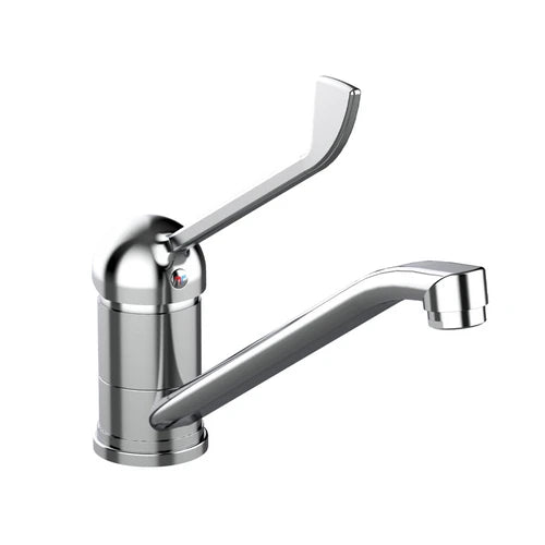 Miscelatore monocomando lavello leva clinica frontale linea ten cromo