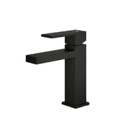 Miscelatore lavabo monocomando Nero RubiFlux Square Carbon con piletta di scarico click-clack by CeramicStore | Lo specialista del tuo bagno