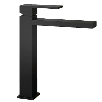 Miscelatore lavabo Alto monocomando Nero Square Carbon con piletta di scarico click-clack by CeramicStore | Lo specialista del tuo bagno