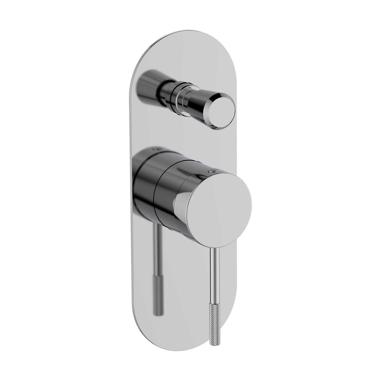 Miscelatore doccia con deviatore RubiFlux York completo di corpo incasso in ottone, piastra e leva cromati by CeramicStore | Lo specialista del tuo bagno