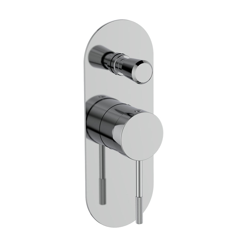 Miscelatore doccia con deviatore RubiFlux York completo di corpo incasso in ottone, piastra e leva cromati by CeramicStore | Lo specialista del tuo bagno