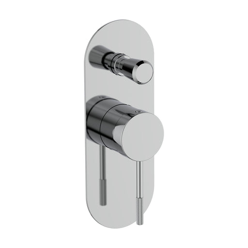Miscelatore doccia con deviatore RubiFlux York completo di corpo incasso in ottone, piastra e leva cromati by CeramicStore | Lo specialista del tuo bagno