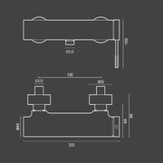 Miscelatore doccia esterno RubiFlux York in ottone cromato lucido by CeramicStore | Lo specialista del tuo bagno