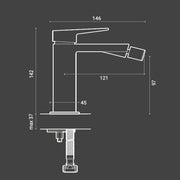 Miscelatore monocomando Bidet RubiFlux Dock in ottone cromato completo di piletta click clack by CeramicStore | Lo specialista del tuo bagno
