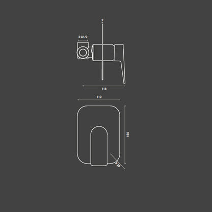 Miscelatore Doccia Dock in ottone cromato completo di corpo incasso by CeramicStore | Lo specialista del tuo bagno