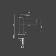 Miscelatore monocomando Lavabo RubiFlux Dock di colore nero completo di piletta click clack by CeramicStore | Lo specialista del tuo bagno
