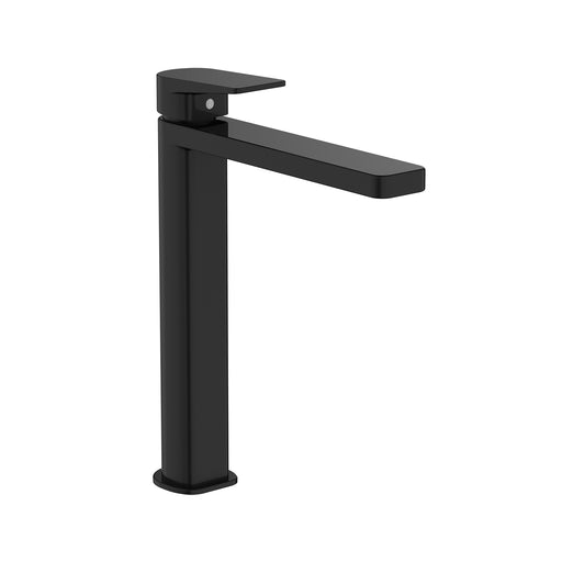 Miscelatore monocomando Lavabo Alto Dock di colore nero completo di piletta click clack by CeramicStore | Lo specialista del tuo bagno