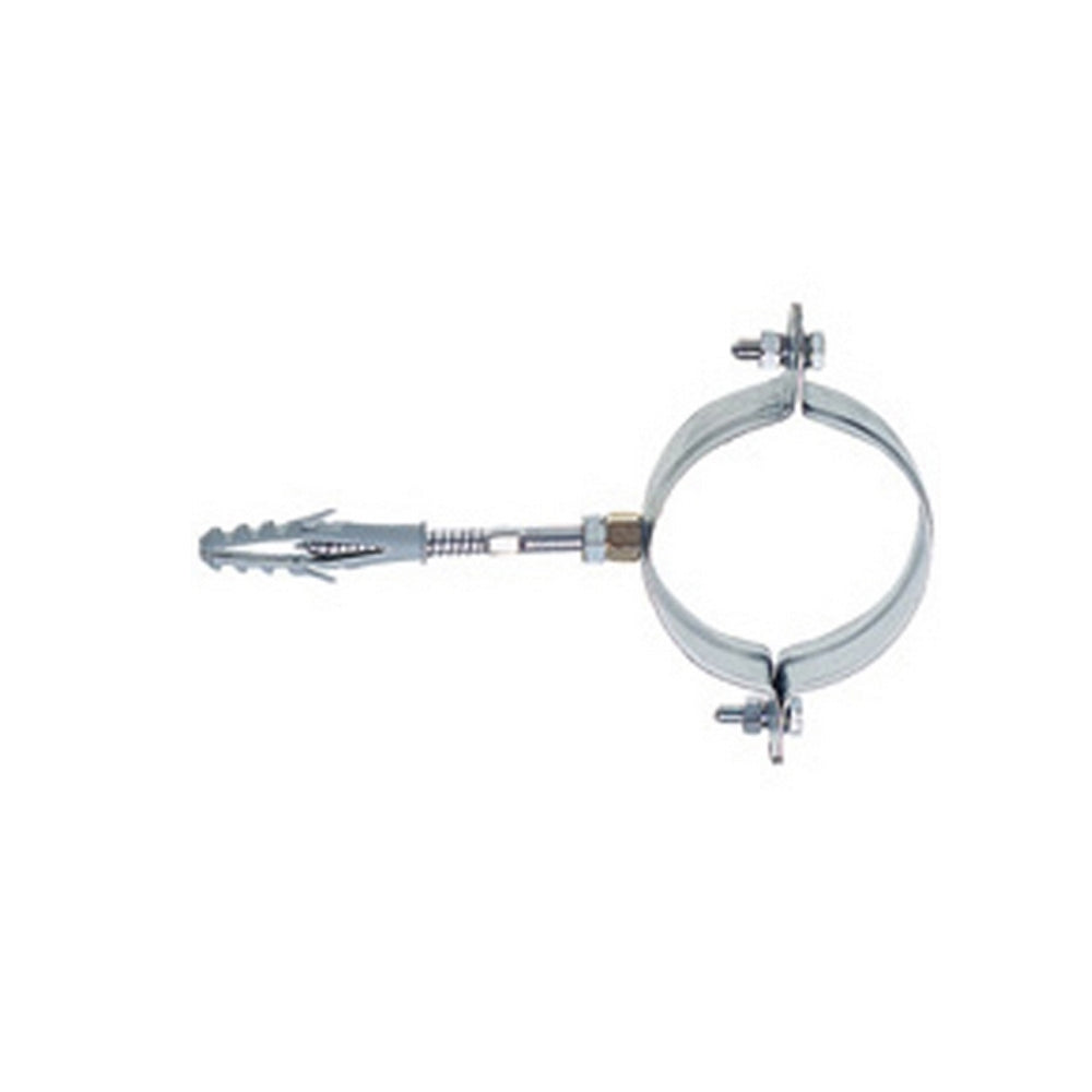 Collare tondo Oter diam. 80 mm in acciaio zincato con perno e tassello per fissaggio tubi pluv. by CeramicStore | Lo specialista del tuo bagno