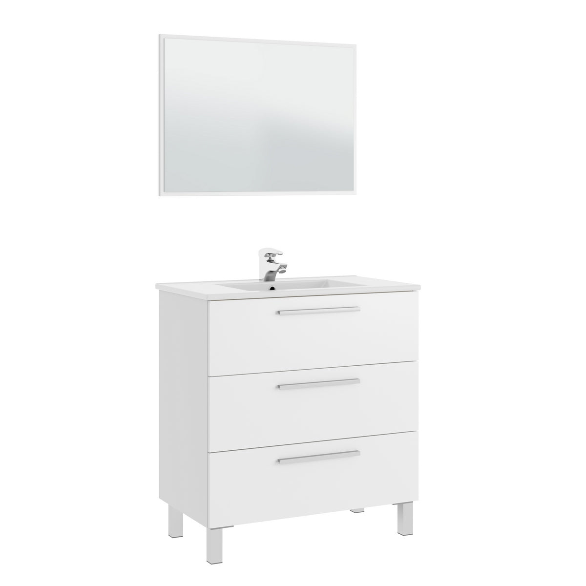 Mobile bagno sottolavabo Line completo di lavabo e specchio by CeramicStore | Lo specialista del tuo bagno