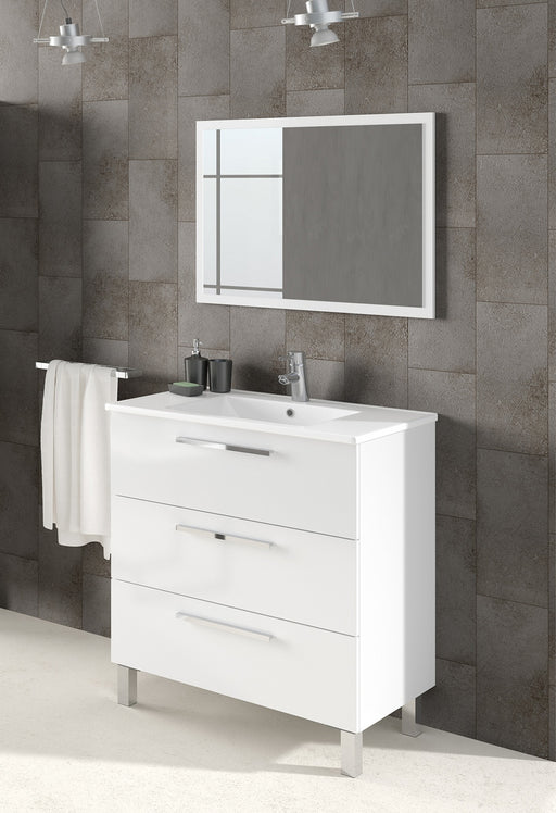 Mobile bagno sottolavabo Line completo di lavabo e specchio by CeramicStore | Lo specialista del tuo bagno