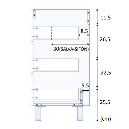Mobile bagno sottolavabo Line completo di lavabo e specchio by CeramicStore | Lo specialista del tuo bagno