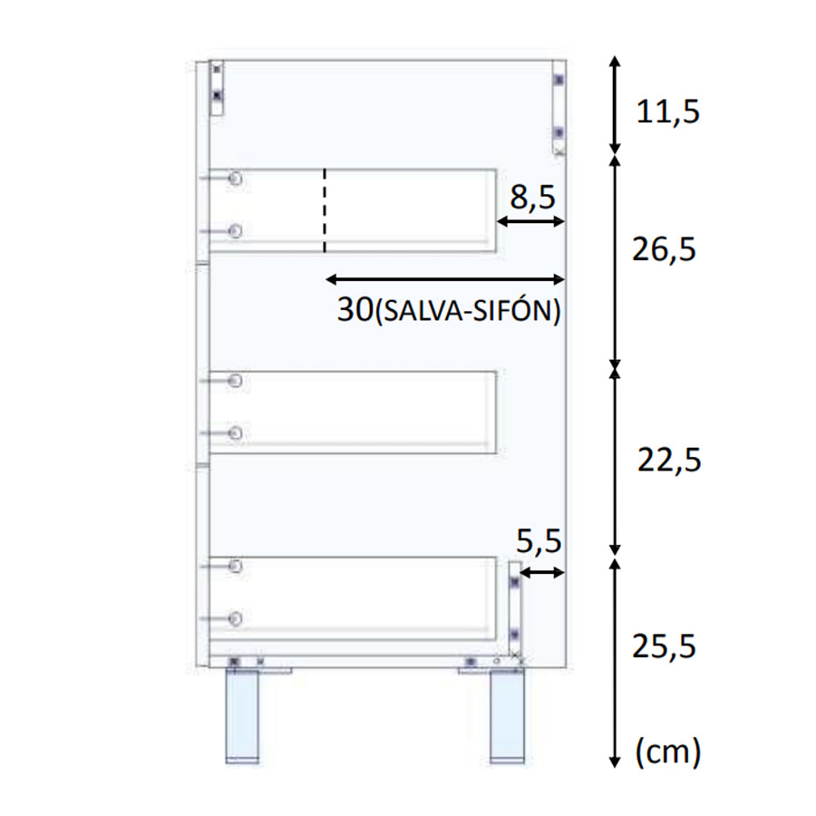 Mobile bagno sottolavabo Line completo di lavabo e specchio by CeramicStore | Lo specialista del tuo bagno
