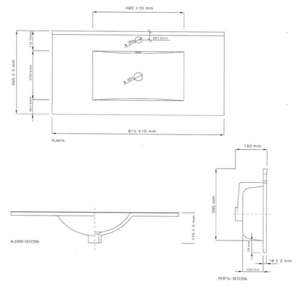 Mobile bagno sottolavabo Line completo di lavabo e specchio by CeramicStore | Lo specialista del tuo bagno