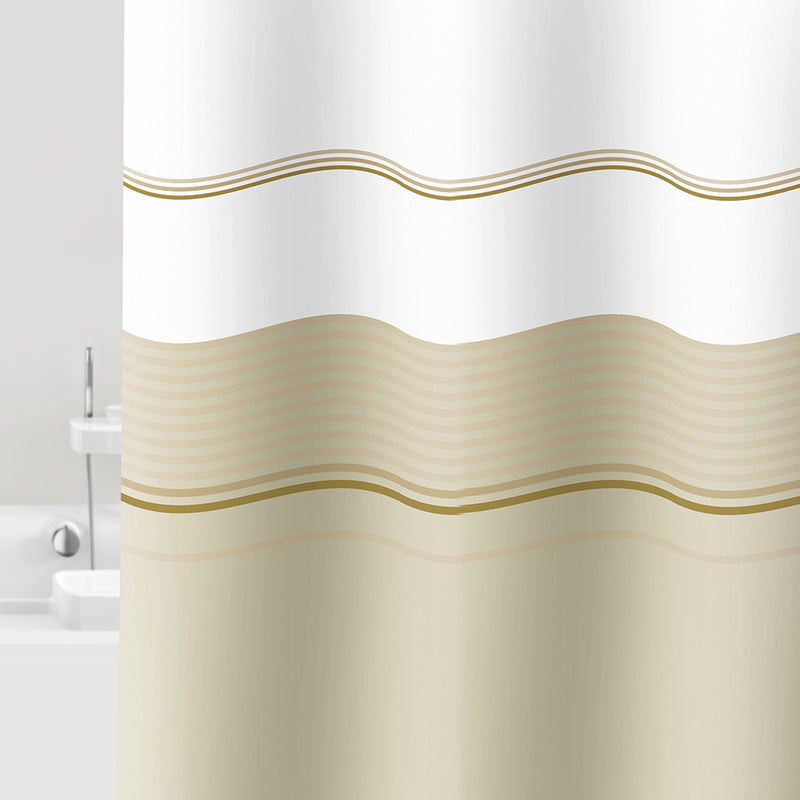 Tenda per doccia in vinile 100% Pvc riciclabile. Modello Vaniglia Dimensioni cm 180x200h by CeramicStore | Lo specialista del tuo bagno