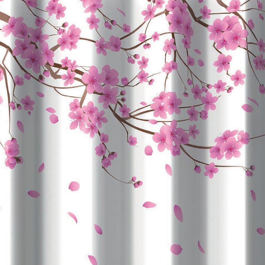 Tenda per doccia 2 lati in tessuto. Fantasia Sakura Rosa Dimensioni cm 180x200h by CeramicStore | Lo specialista del tuo bagno
